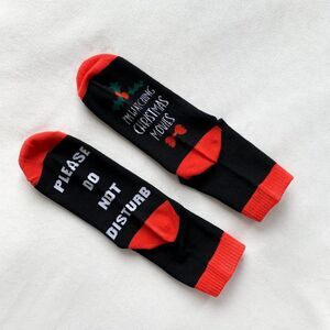 Red Christmas Movie Watching Socks